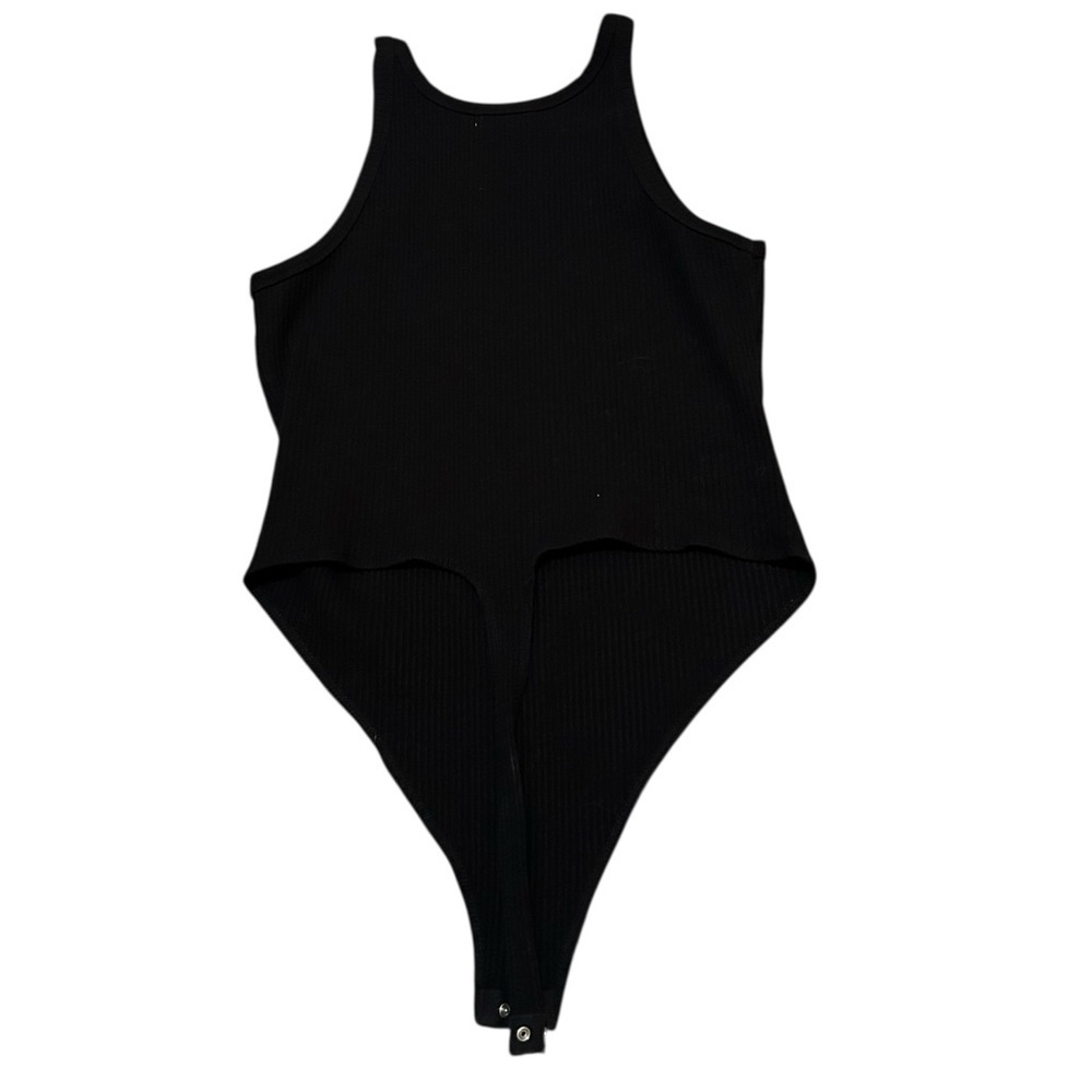 Good American Ribbed Dolly Sculpting Thong Bodysuit One Piece Khloe Kardashian - Picture 5 of 6
